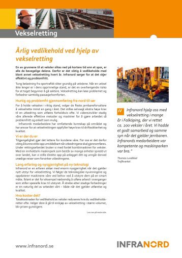 Vekselretting - Infranord.se
