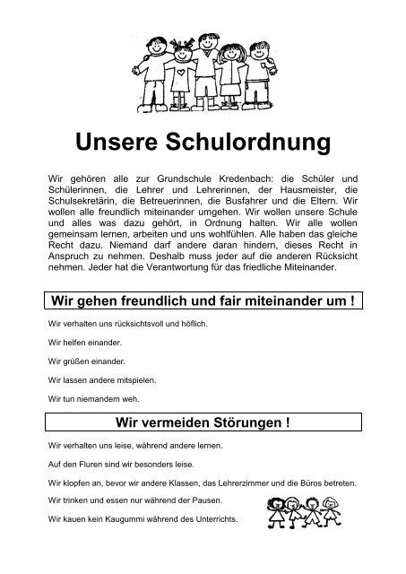 Unser Schulvertrag - Grundschule Kredenbach