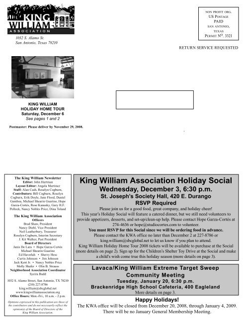 December 2008 - King William Association