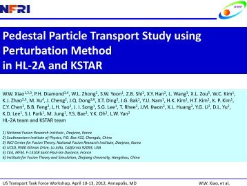 Pedestal Particle Transport Study using Perturbation Method ...