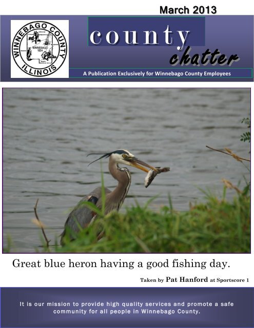 Great blue heron having a good fishing day. - Winnebago County ...