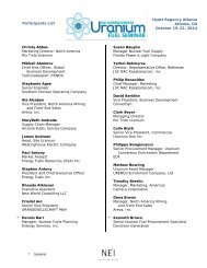 Participants List - Nuclear Energy Institute