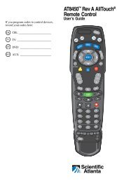 AT8450 Rev A AllTouch Remote Control - Scientific Atlanta