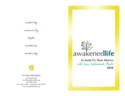 Awakened Life Brochure