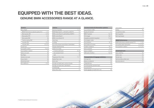 genuine Bmw accessories range overview.