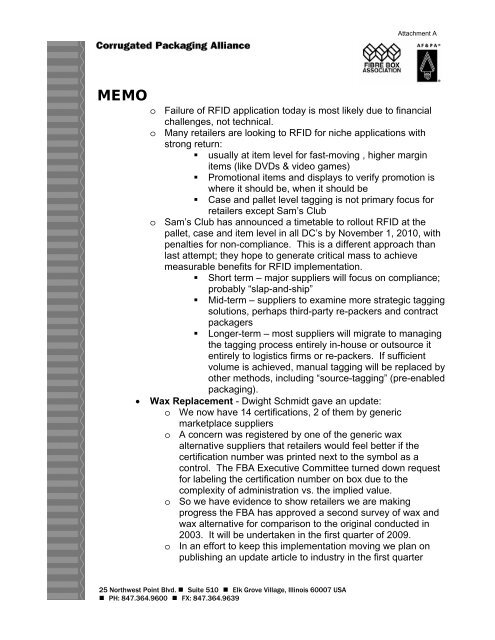 Agenda - Corrugated Packaging Council