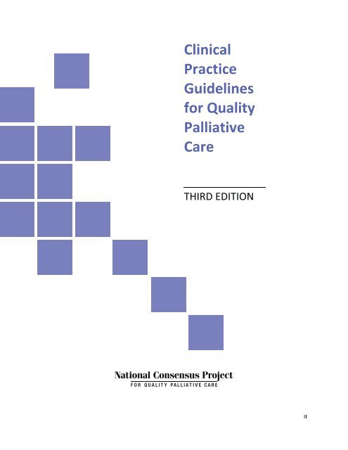 Clinical Practice Guidelines for Quality Palliative Care - Hospice and ...