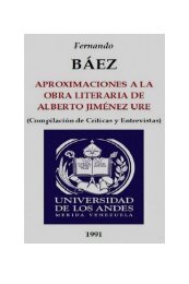 APROXIMACIONES A LA OBRA LITERARIA DE JIMÉNEZ URE