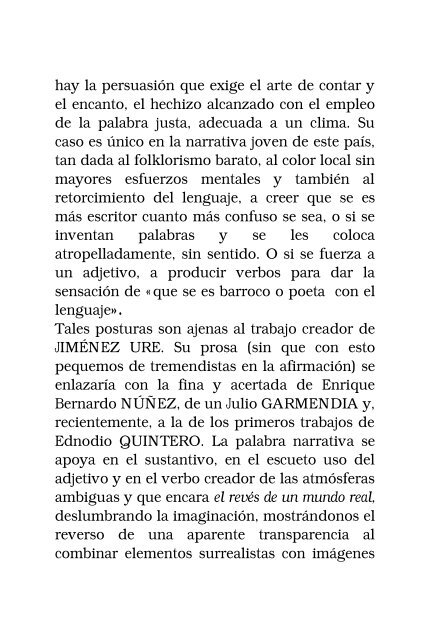 APROXIMACIONES A LA OBRA LITERARIA DE JIMÉNEZ URE