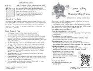 Magnetic Chess Info Sheet