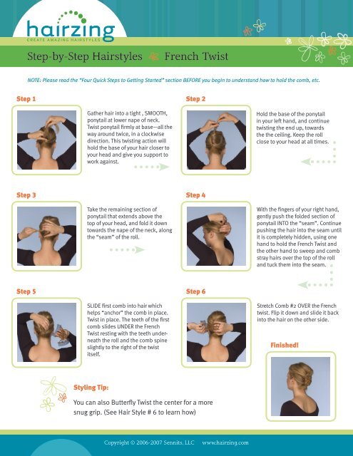 Step By Step Hairstyles French Twist Hairzing