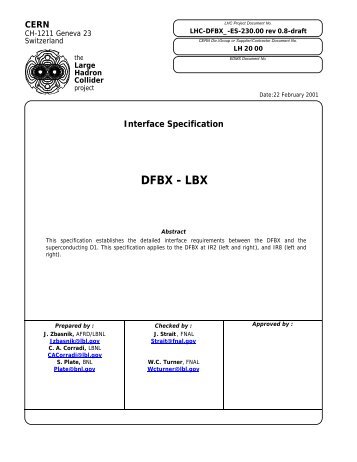 DFBX - LBX Interface Specification