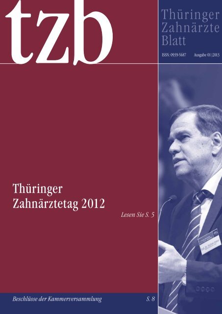 ThÃ¼ringer ZahnÃ¤rzteblatt 01/2013 - ZahnÃ¤rzte in ThÃ¼ringen