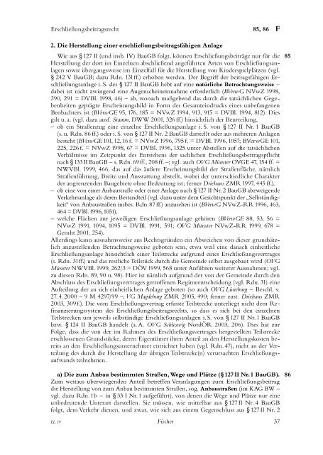 F. ErschlieÃungs- und ErschlieÃungsbeitragsrecht (Fischer), (pdf)