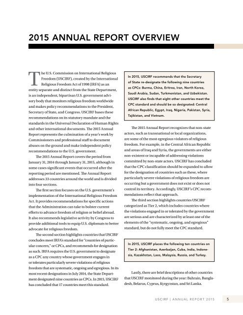 USCIRF Annual Report 2015 (2)