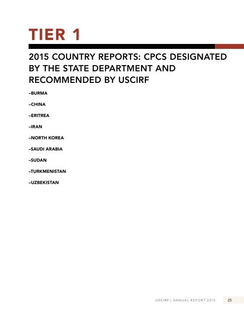 USCIRF Annual Report 2015 (2)