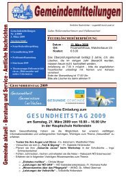 GESUNDHEITSTAG 2009 - Gemeinde Hollenstein an der Ybbs