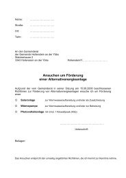 Ansuchen um FÃ¶rderung einer Alternativenergieanlage - Gemeinde ...