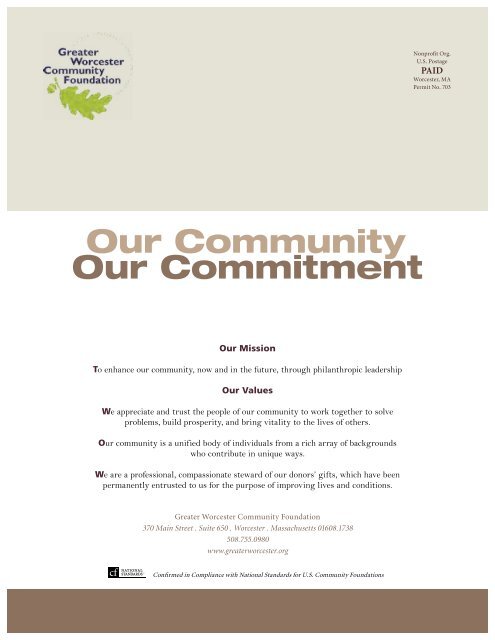 2008 Annual Report - Greater Worcester Community Foundation