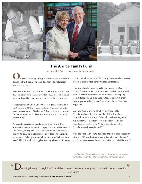 2008 Annual Report - Greater Worcester Community Foundation