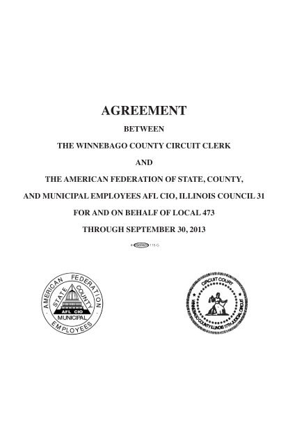 2009-2013 Winnebago Agreement: AFSCME Circuit Clerk Local 473