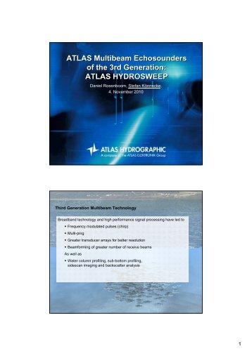 ATLAS Multibeam Echosounders of the 3rd Generation ... - Shoa