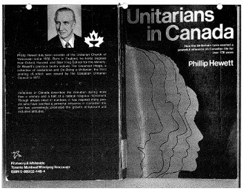 Unitarians in Canada - Unitarian Universalist Association of ...