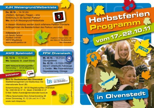 Herbstferien Programm vom 17.-22.10.11 - Olvenstedt