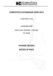 vypsÃ¡nÃ­ zÃ¡vodu CompoTech Catamaran Open 2012 ... - F20 Predator