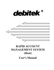 User's Manual RAPID ACCOUNT MANAGEMENT SYSTEM (Host)