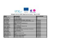 Complete delegate list for Mar 2013 ERDF Events - One East Midlands