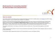 Good practice in contracting checklist for lead providers and ...