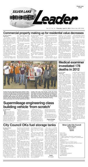 Silver Lake Leader - The McLeod County Chronicle