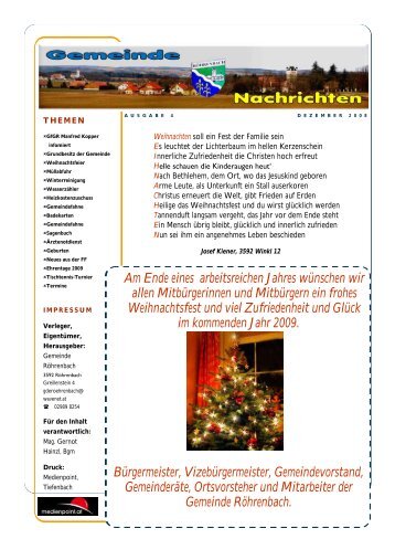 Rundschreiben Dezember 2008 - Gemeinde Roehrenbach