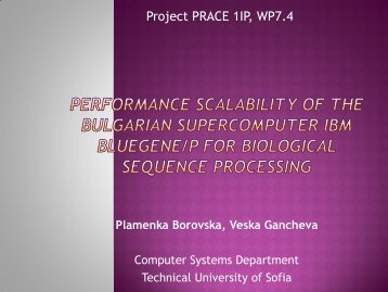 Computational Challenges in Biological Sequence ... - prace