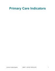 Primary Care Indicators - Health Quality Ontario