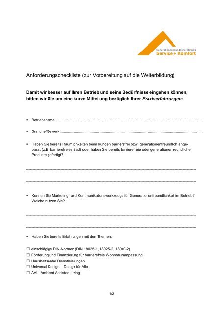 Checkliste - Akademie fÃ¼r Gestaltung