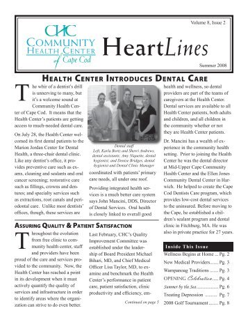 newsletter - Community Health Center of Cape Cod