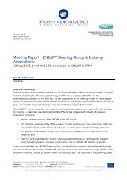 Meeting Report - ENCePP Steering Group & Industry Associations