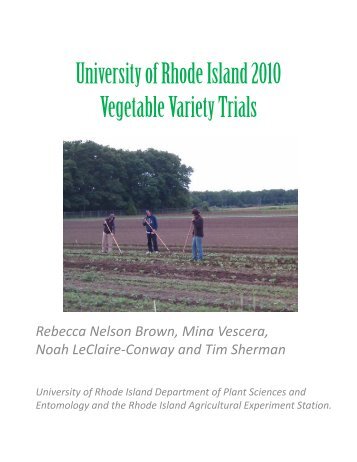 2010 Variety Trials - University of Rhode Island