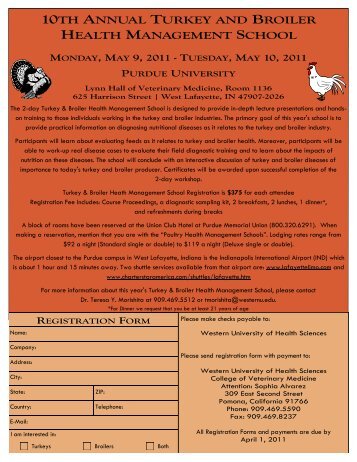 10th annual turkey and broiler health management school