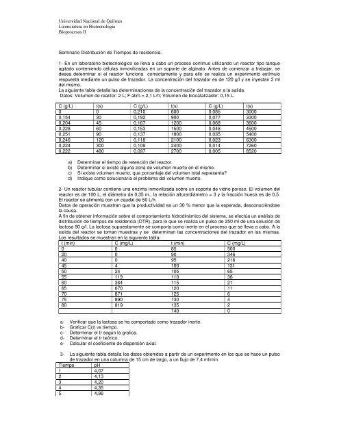 Seminario Distribucion de Tiempos de residencia.pdf - Universidad ...