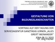 Gestaltung von Bildungslandschaften - Ganztägig Lernen - Thüringen