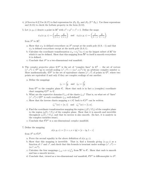 Differential Geometry Exercises I: Tensors - Fau.edu