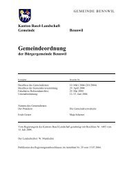 Gemeindeordnung Bürgergemeinde - Gemeinde Bennwil