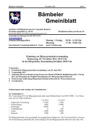 Bämbeler Gmeiniblatt - Gemeinde Bennwil