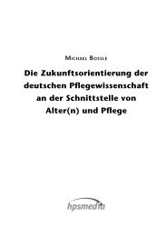 Die Zukunftsorientierung der deutschen Pflegewissenschaft an der ...