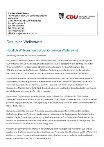 Seite als PDF speichern - CDU Weilerswist