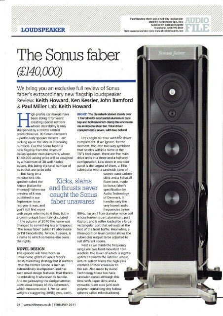 The Sonus Faber - De Hifistudio in Weerdinge