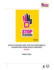 [ecpat & the body shop 'stop sex trafficking of children ... - Ecpat France